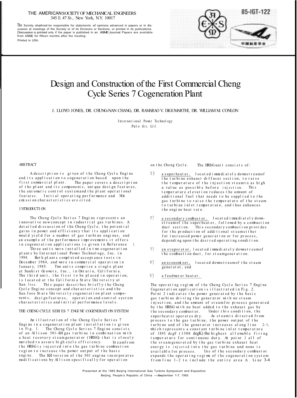 Design and Construction of the First Commercial Cheng Cycle Series 7 Cogeneration Plant