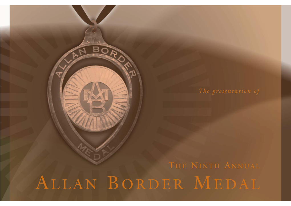 Allan Border Medal