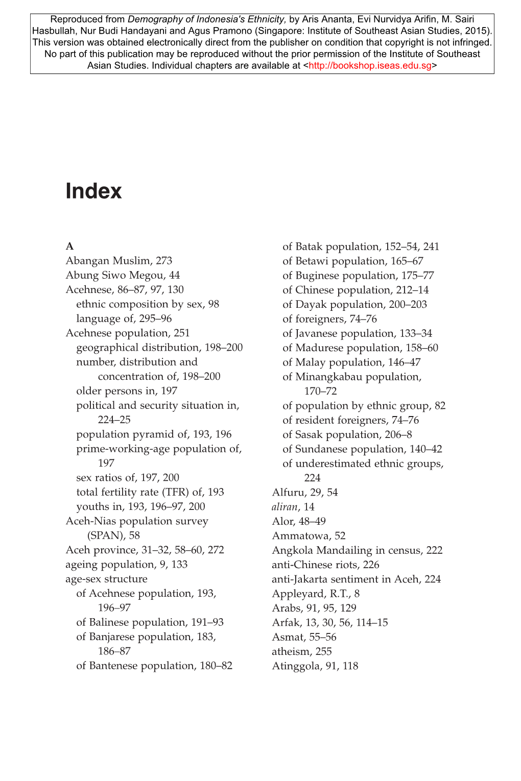 Demography of Indonesia's Ethnicity