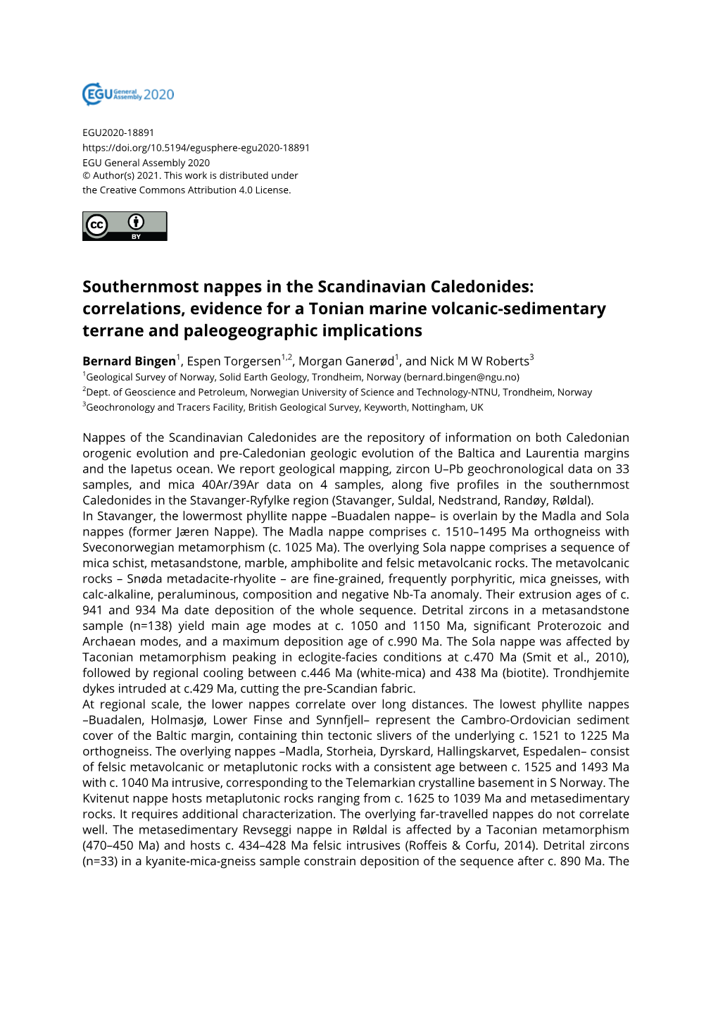 Correlations, Evidence for a Tonian Marine Volcanic-Sedimentary Terrane and Paleogeographic Implications