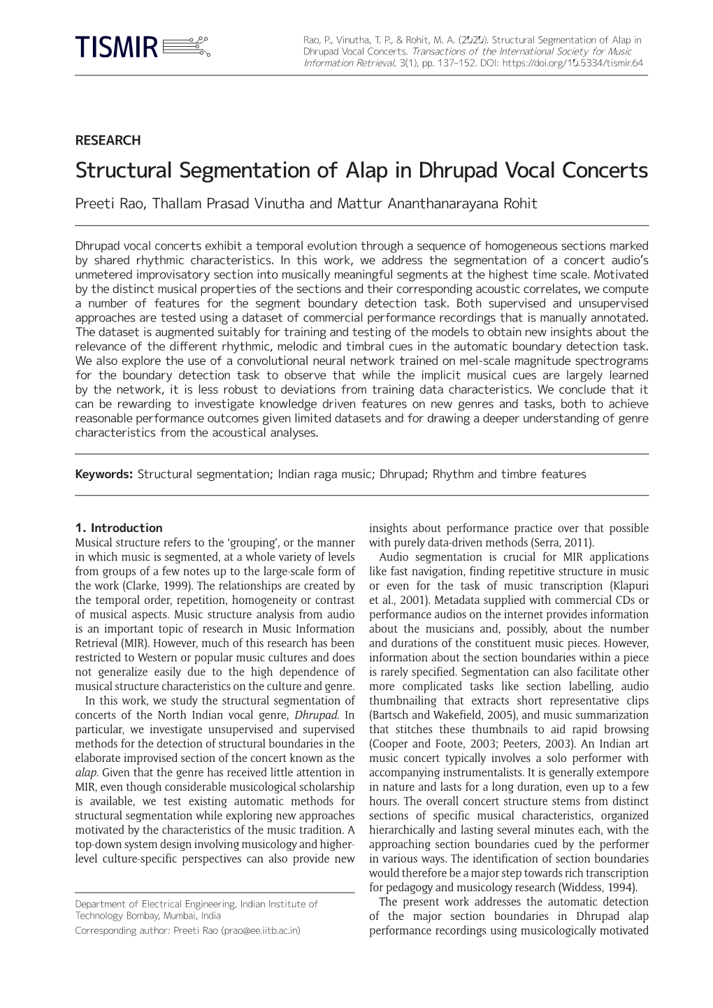 Structural Segmentation of Alap in Dhrupad Vocal Concerts