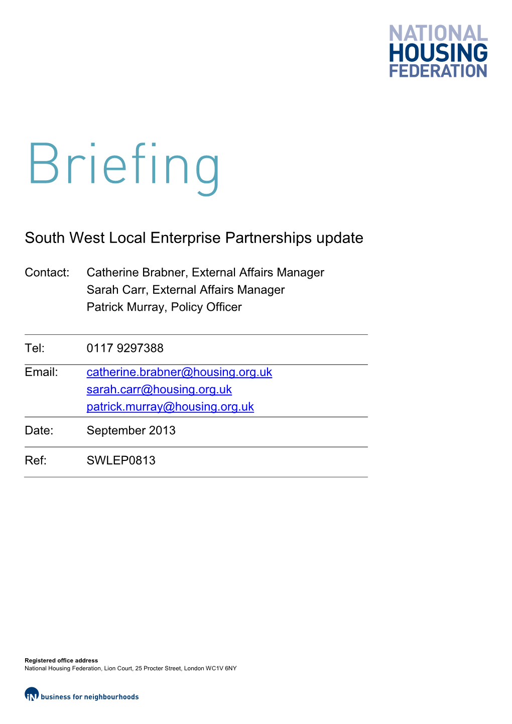 South West Local Enterprise Partnerships Update