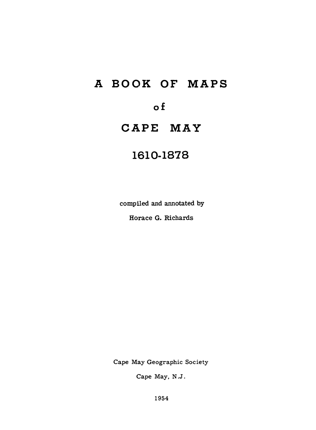 A Book of Maps Cape