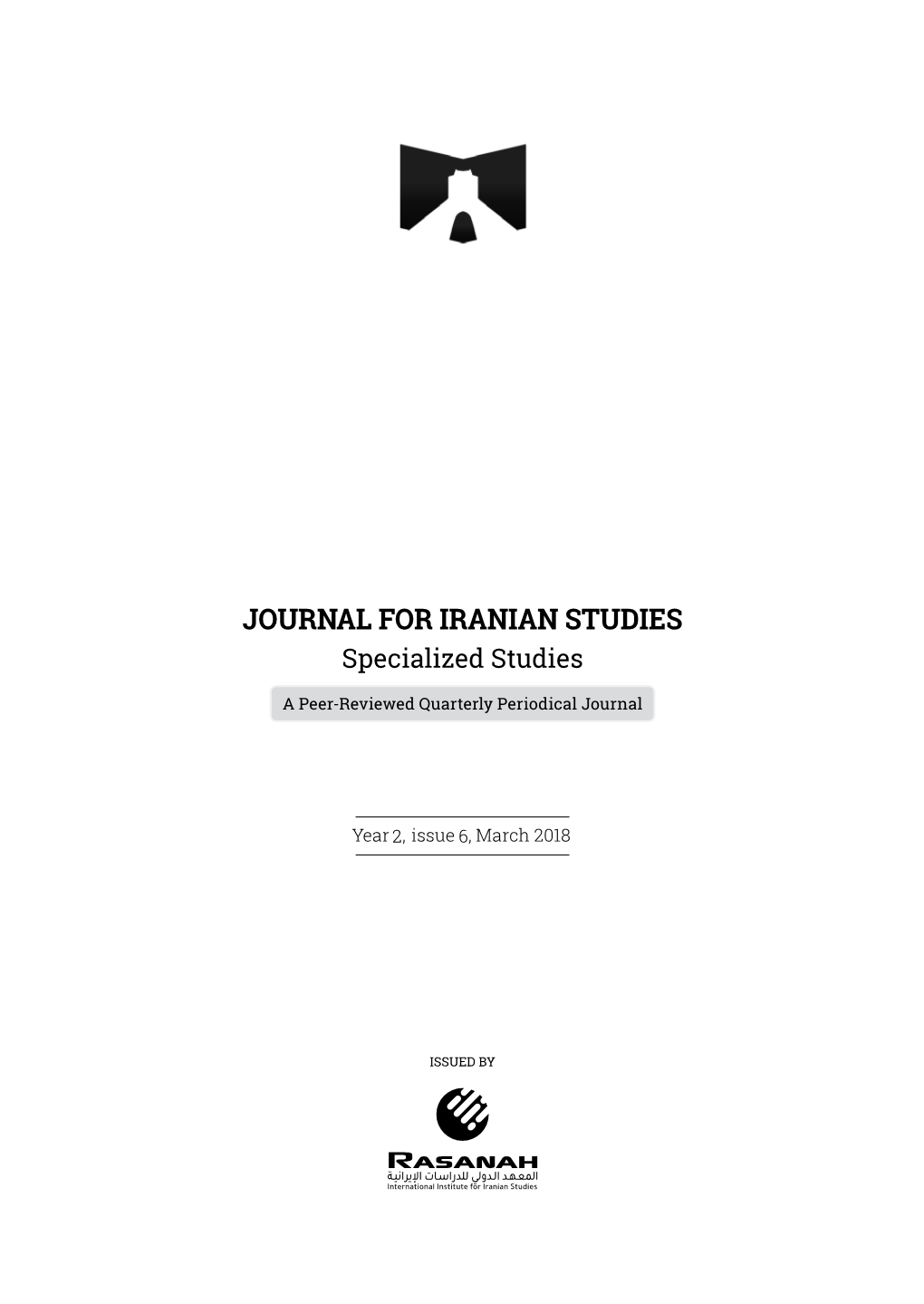 JOURNAL for IRANIAN STUDIES Specialized Studies