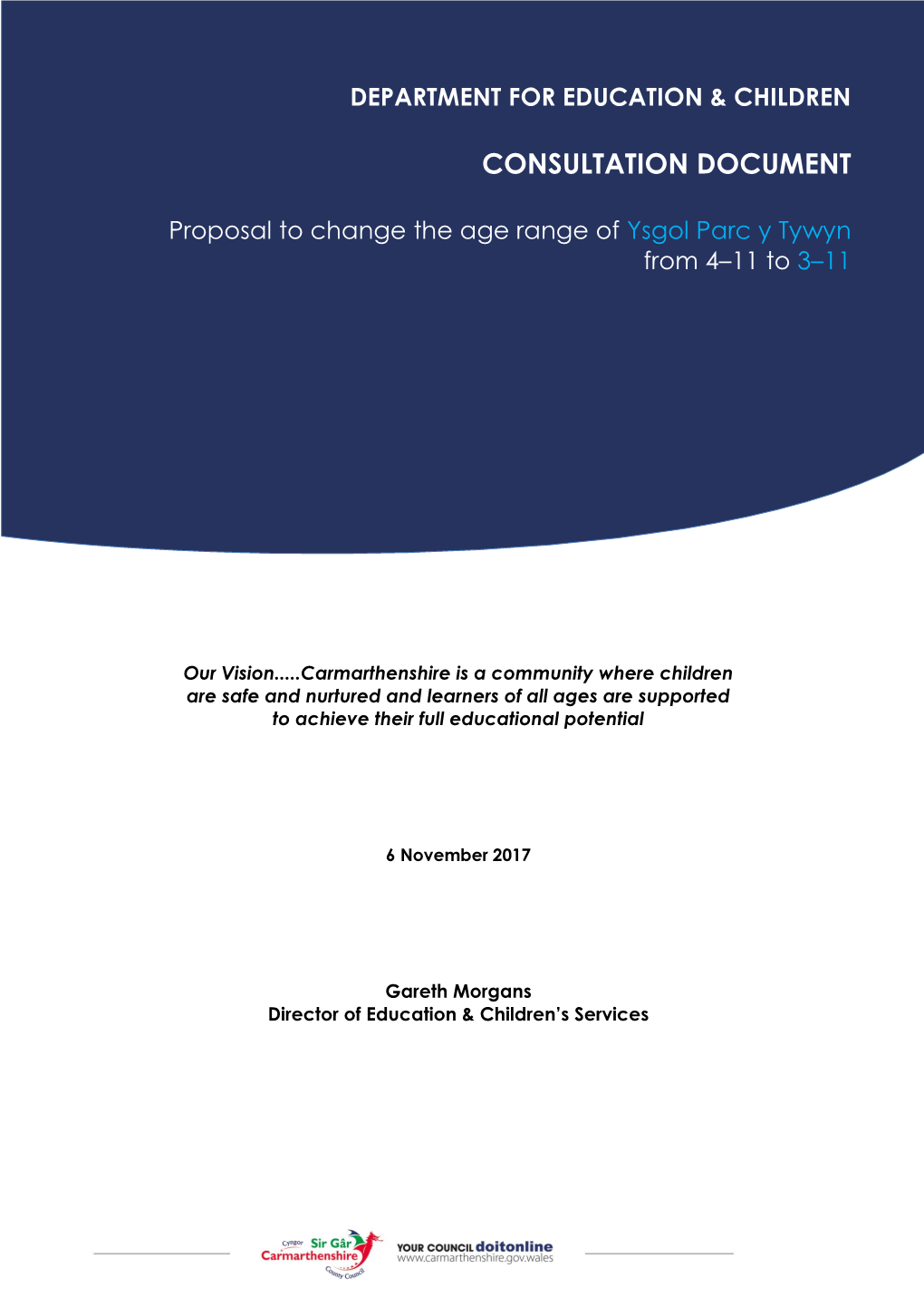 Proposal to Change the Age Range of Ysgol Parc Y Tywyn