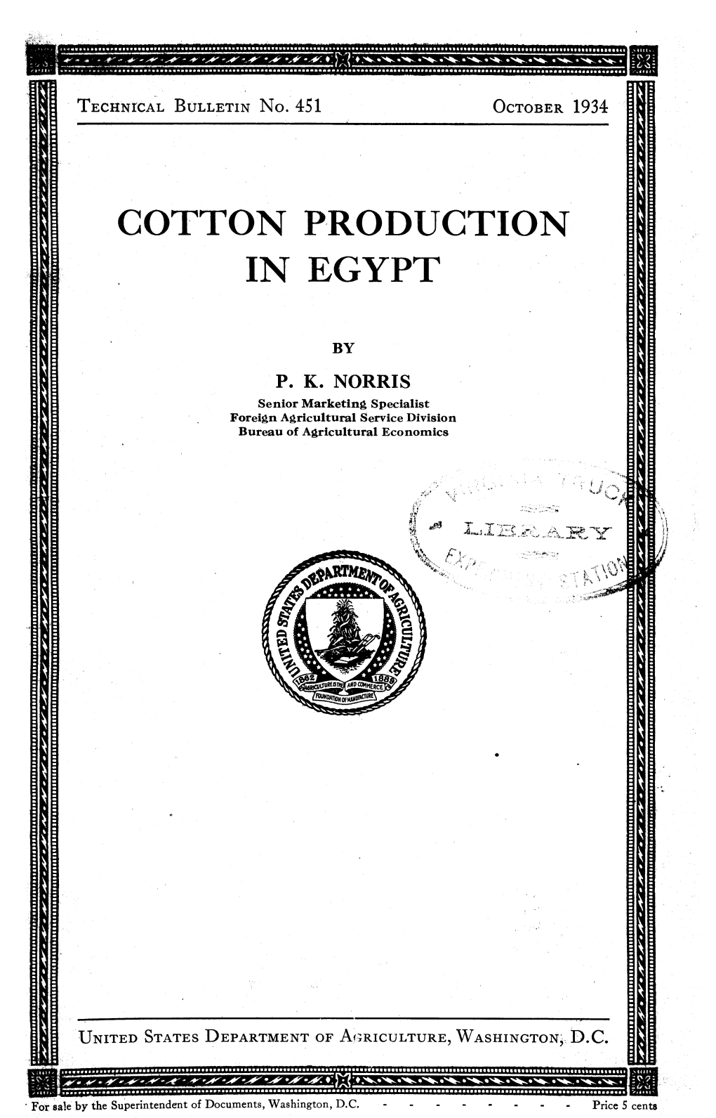 Cotton Production in Egypt