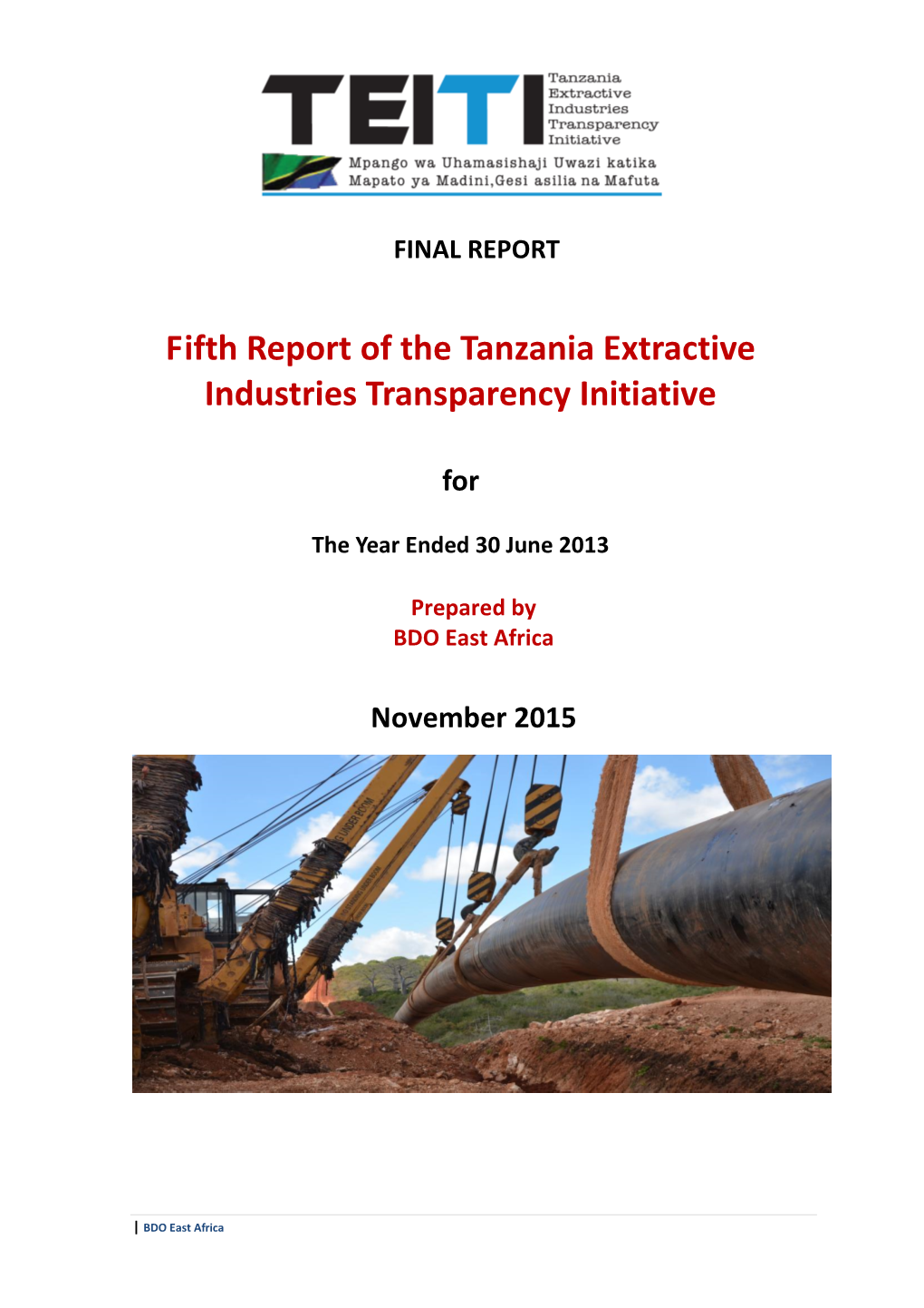 Fifth Report of the Tanzania Extractive Industries Transparency Initiative