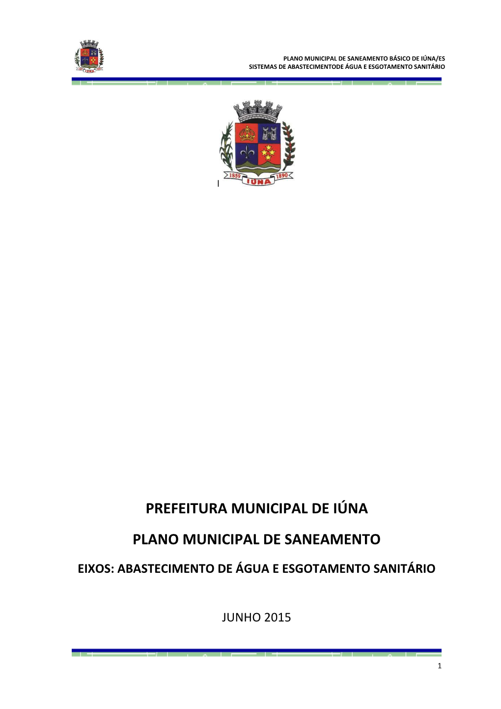 Prefeitura Municipal De Iúna Plano Municipal De Saneamento