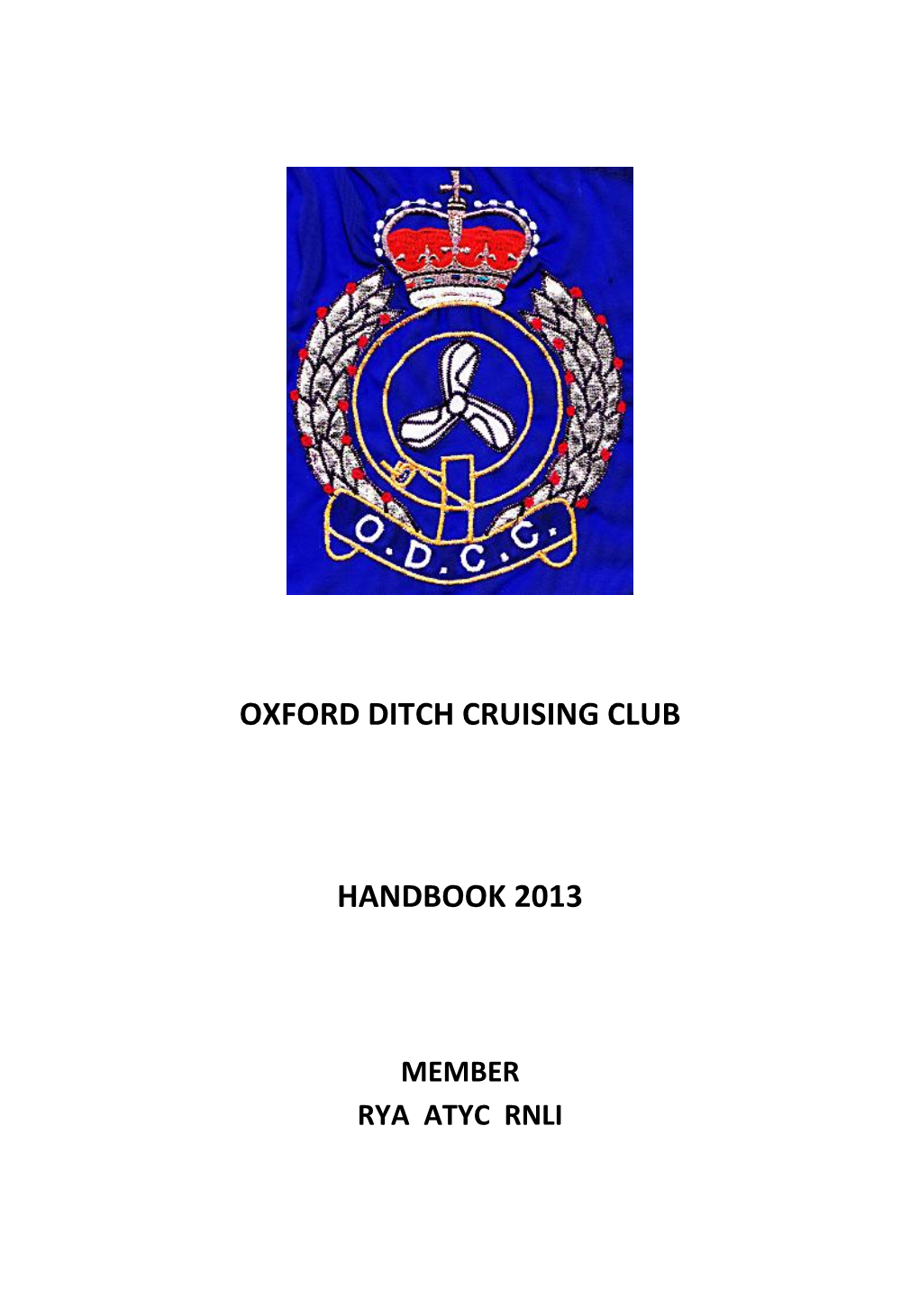 Oxford Ditch Cruising Club Handbook 2013