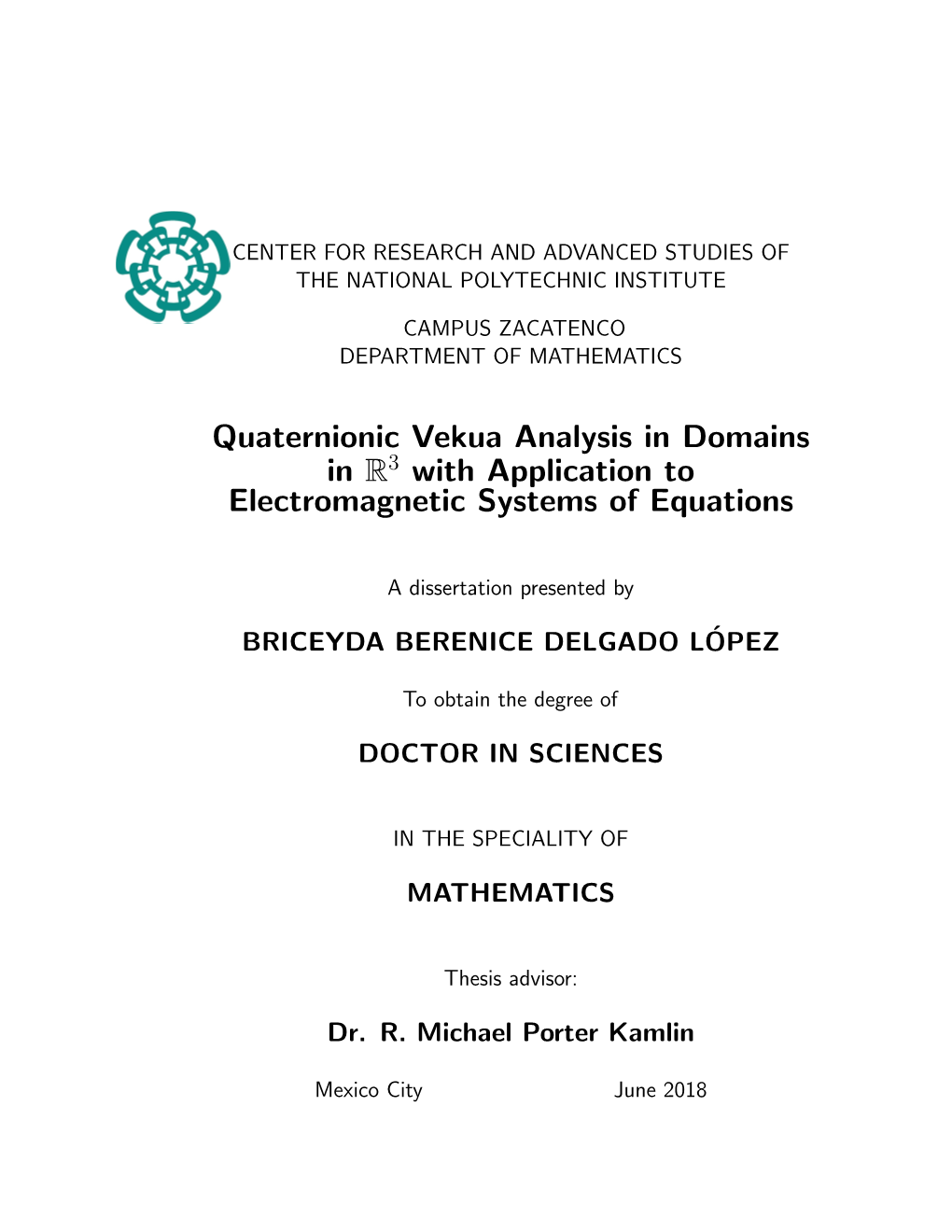 Quaternionic Vekua Analysis in Domains in R with Application To