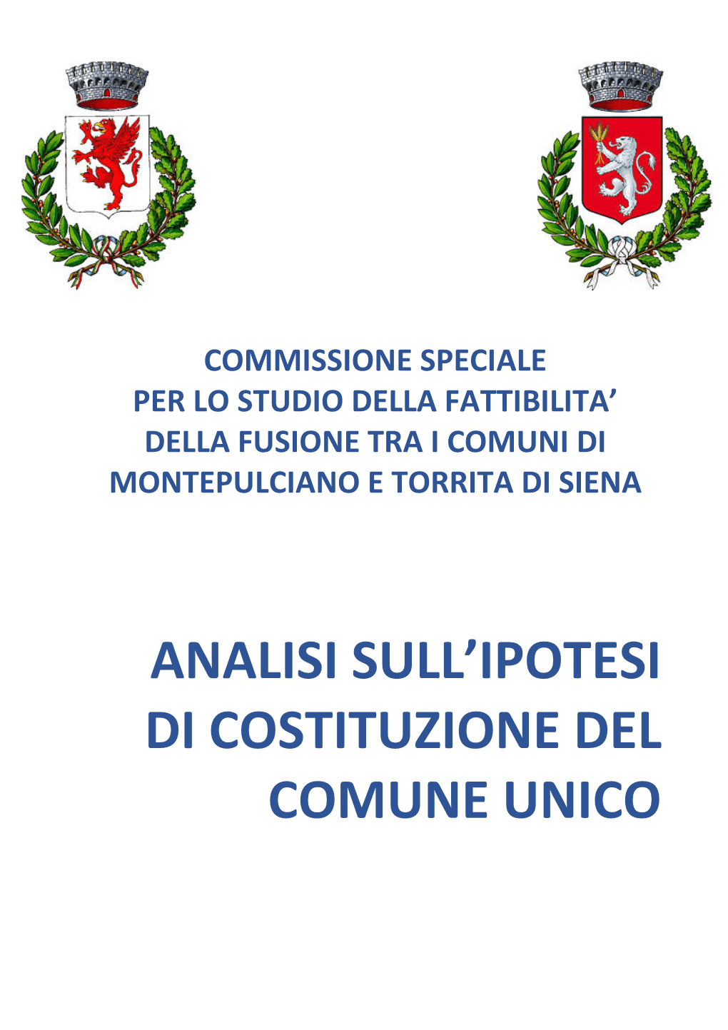 Analisi Sull'ipotesi Di Costituzione Del Comune