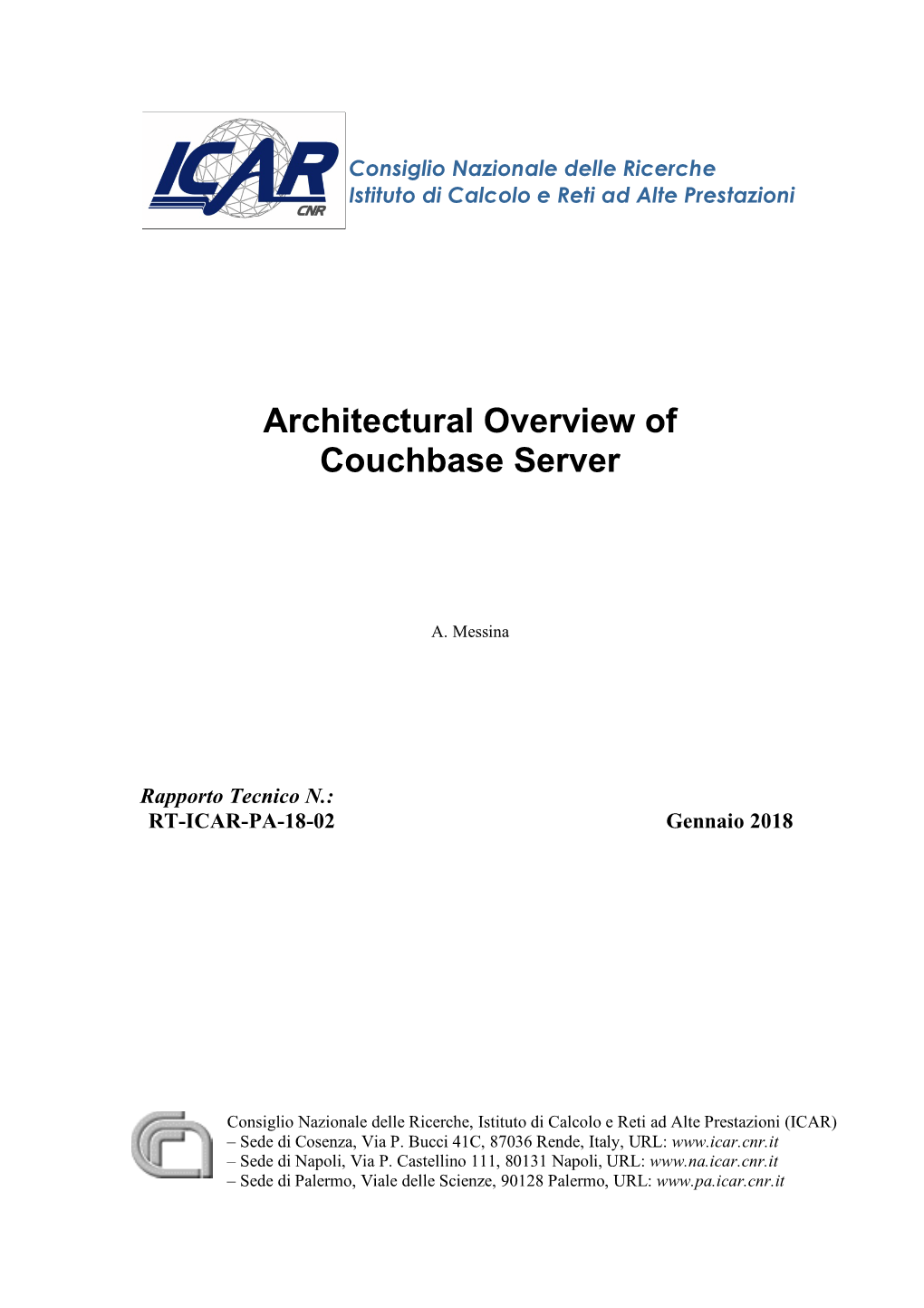 Architectural Overview of Couchbase Server