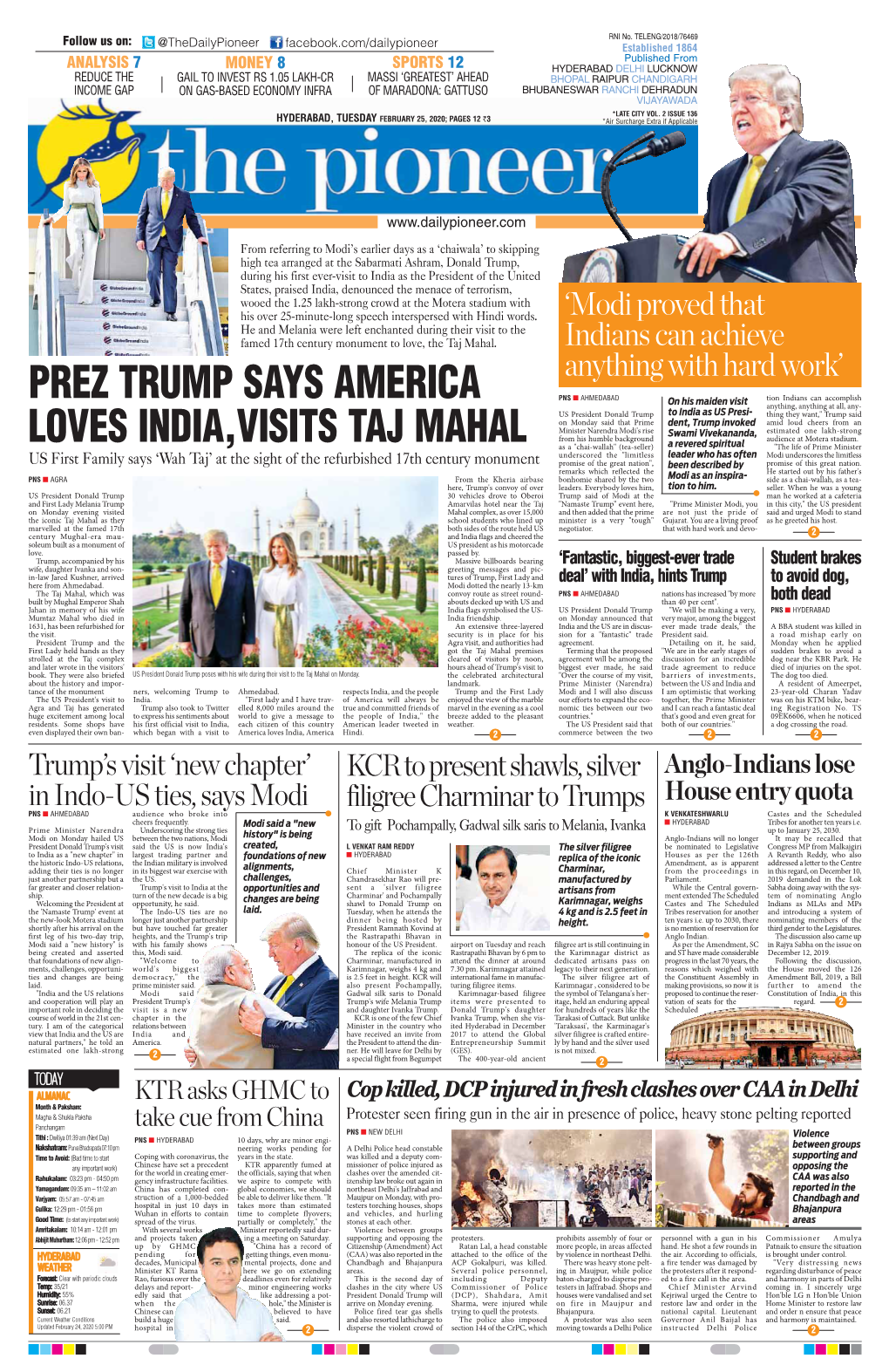 Prez Trump Says America Loves India