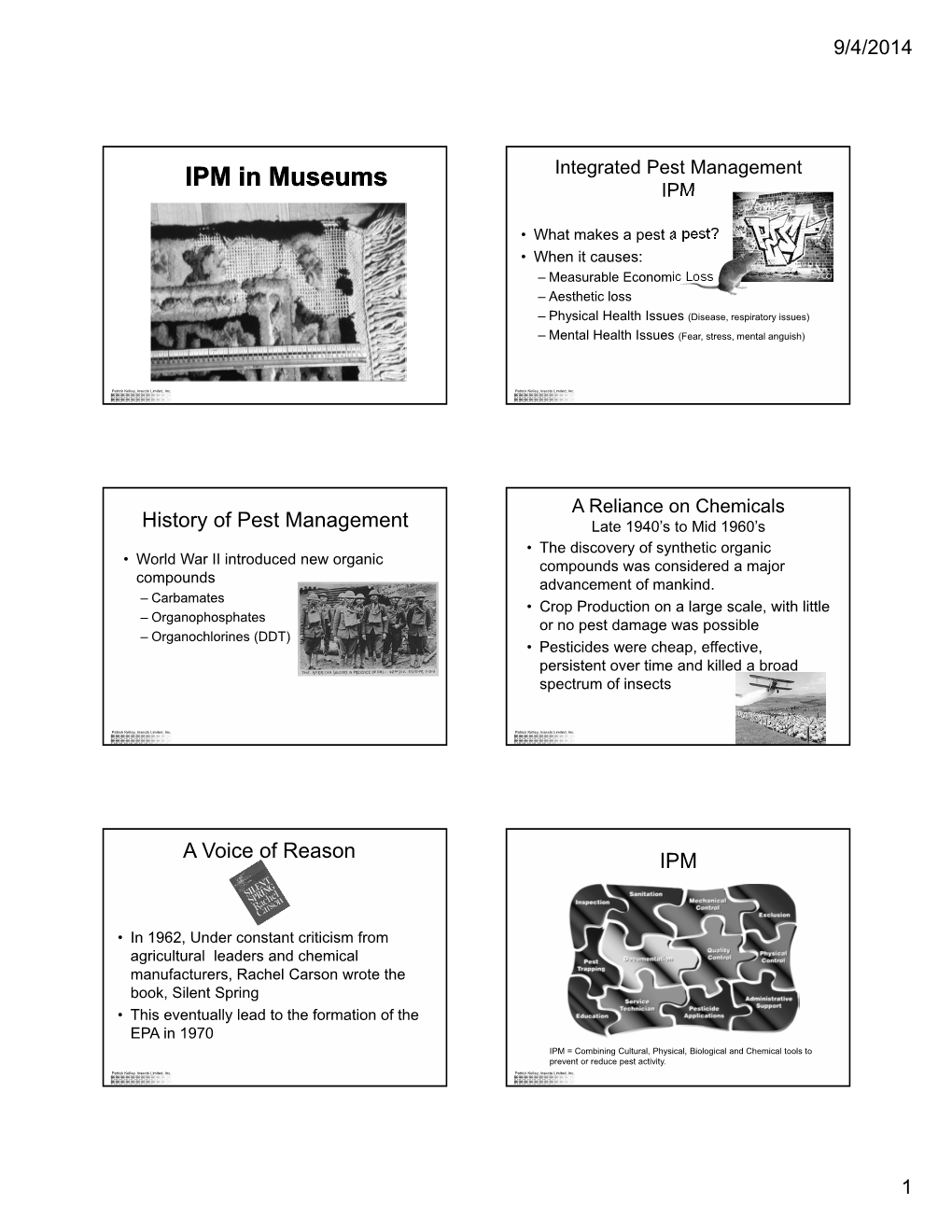 History of Pest Management a Voice of Reason