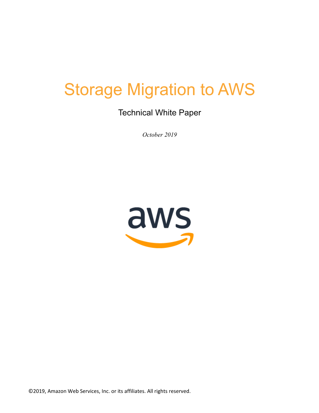 Storage Migration to AWS