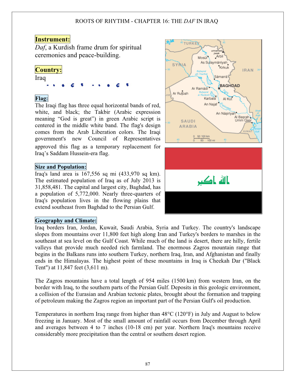 Instrument: Daf, a Kurdish Frame Drum for Spiritual Ceremonies and Peace-Building