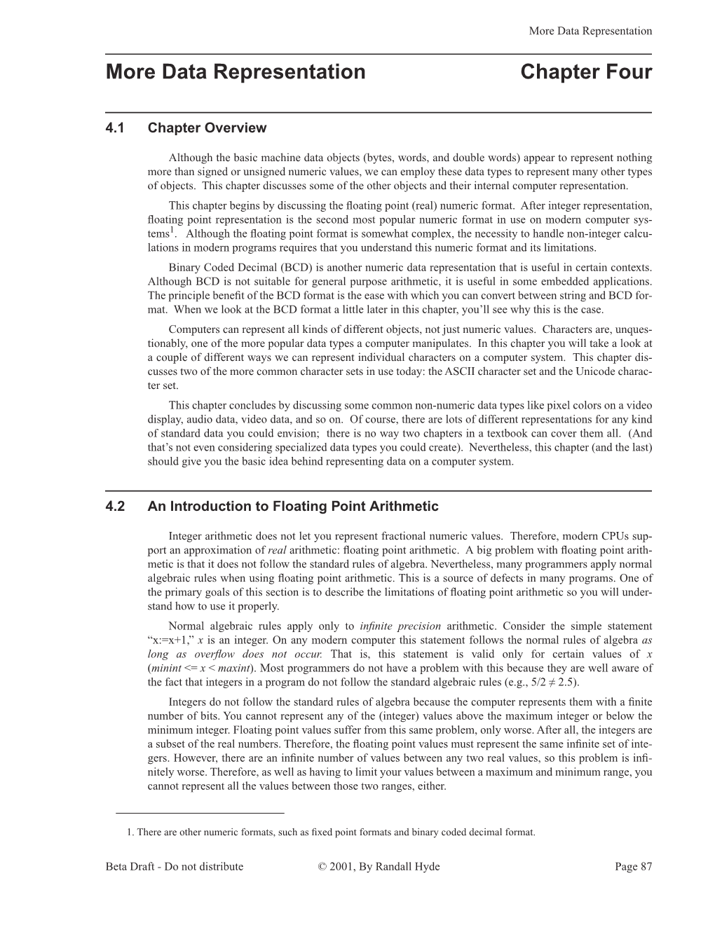 Data Representation Chapter Four