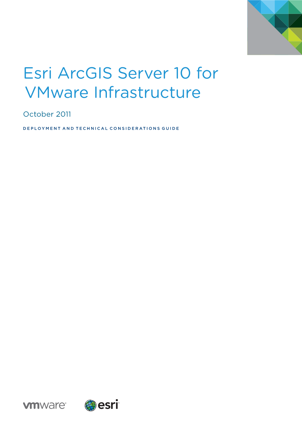 Esri Arcgis Server 10 for Vmware Infrastructure