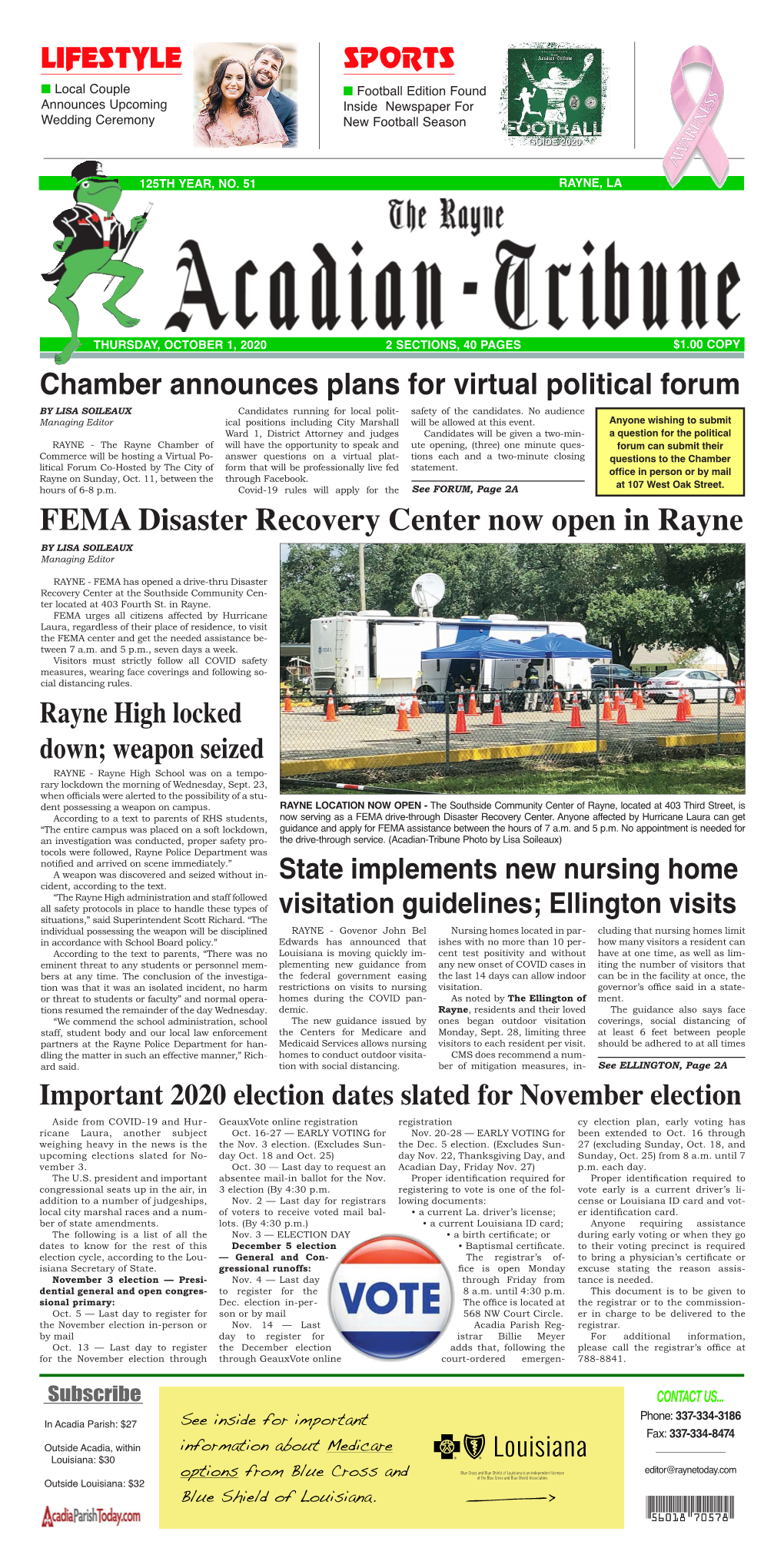 FEMA Disaster Recovery Center Now Open in Rayne by LISA SOILEAUX Managing Editor