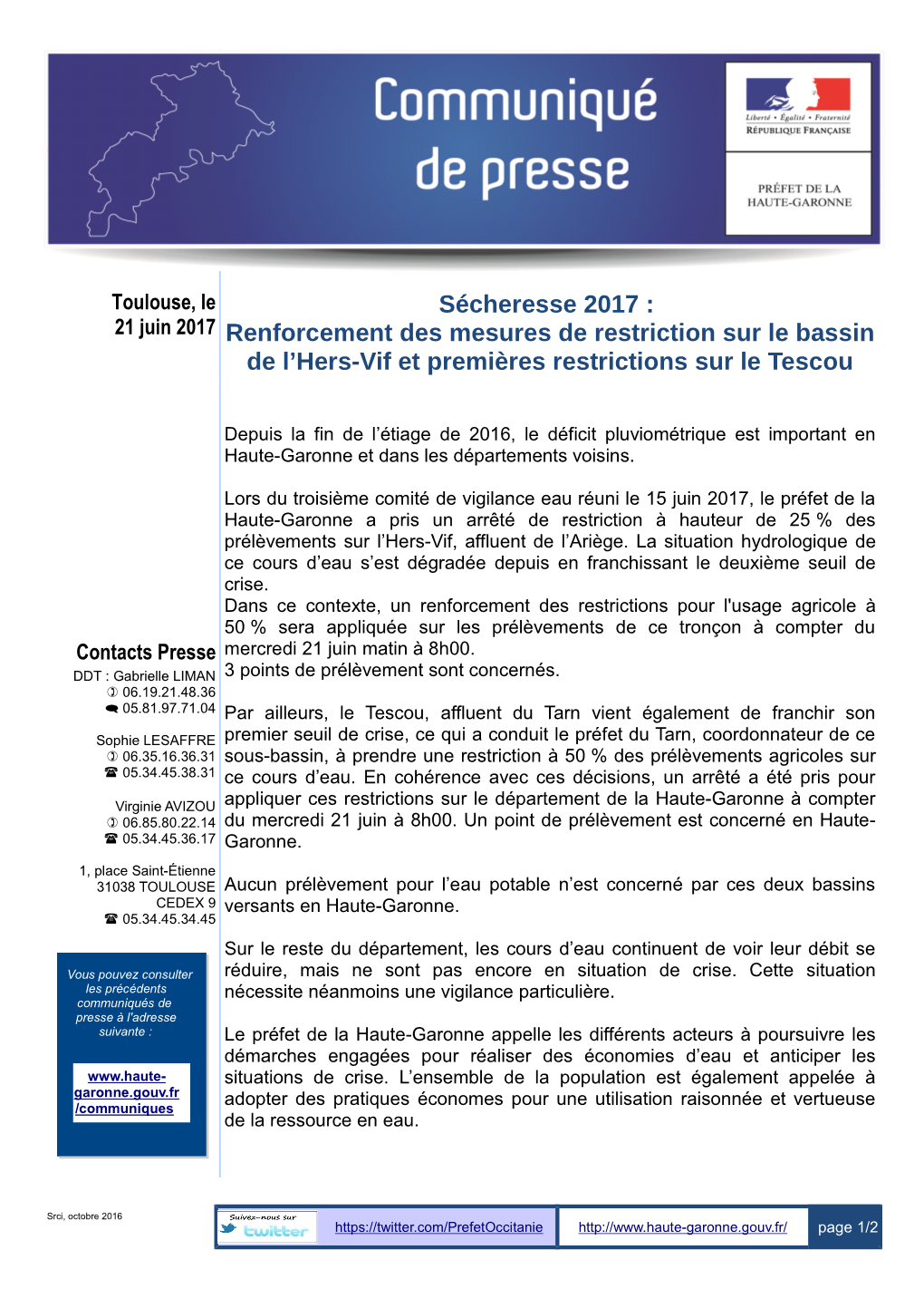 CP Restriction Tescou 2106