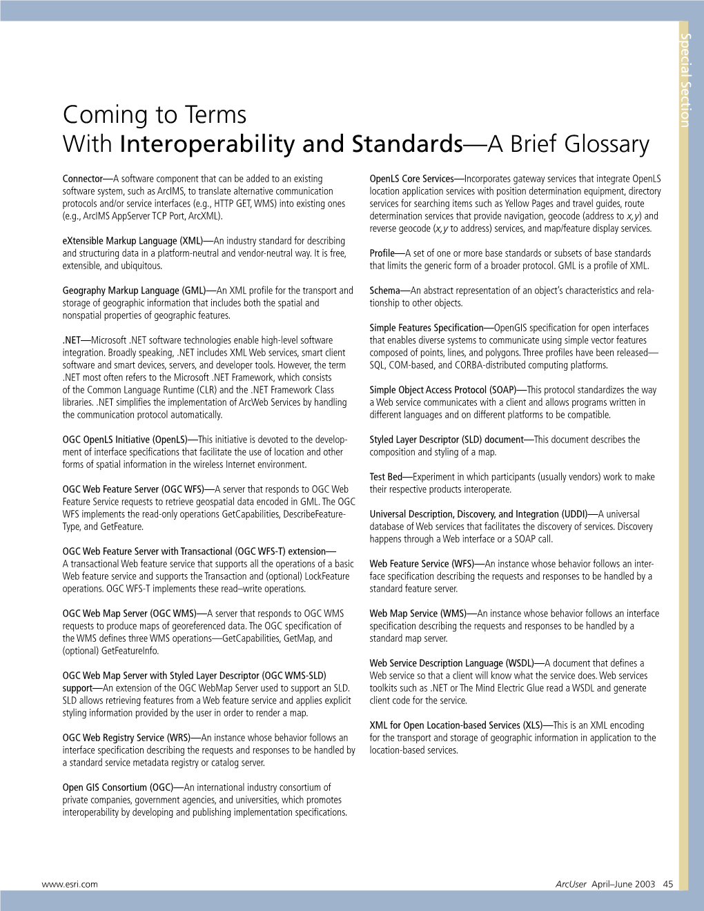 Coming to Terms with Interoperability and Standards—A Brief Glossary