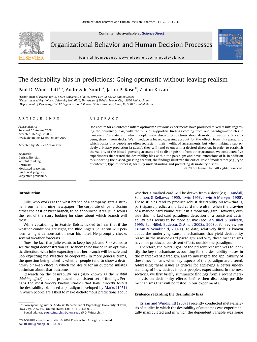 The Desirability Bias in Predictions: Going Optimistic Without Leaving Realism