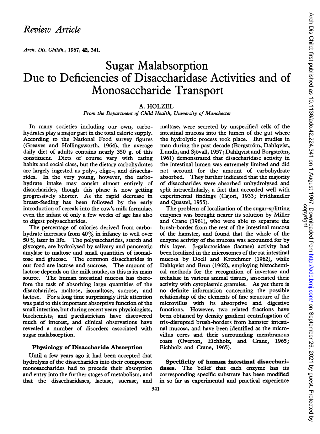 Monosaccharide Transport A