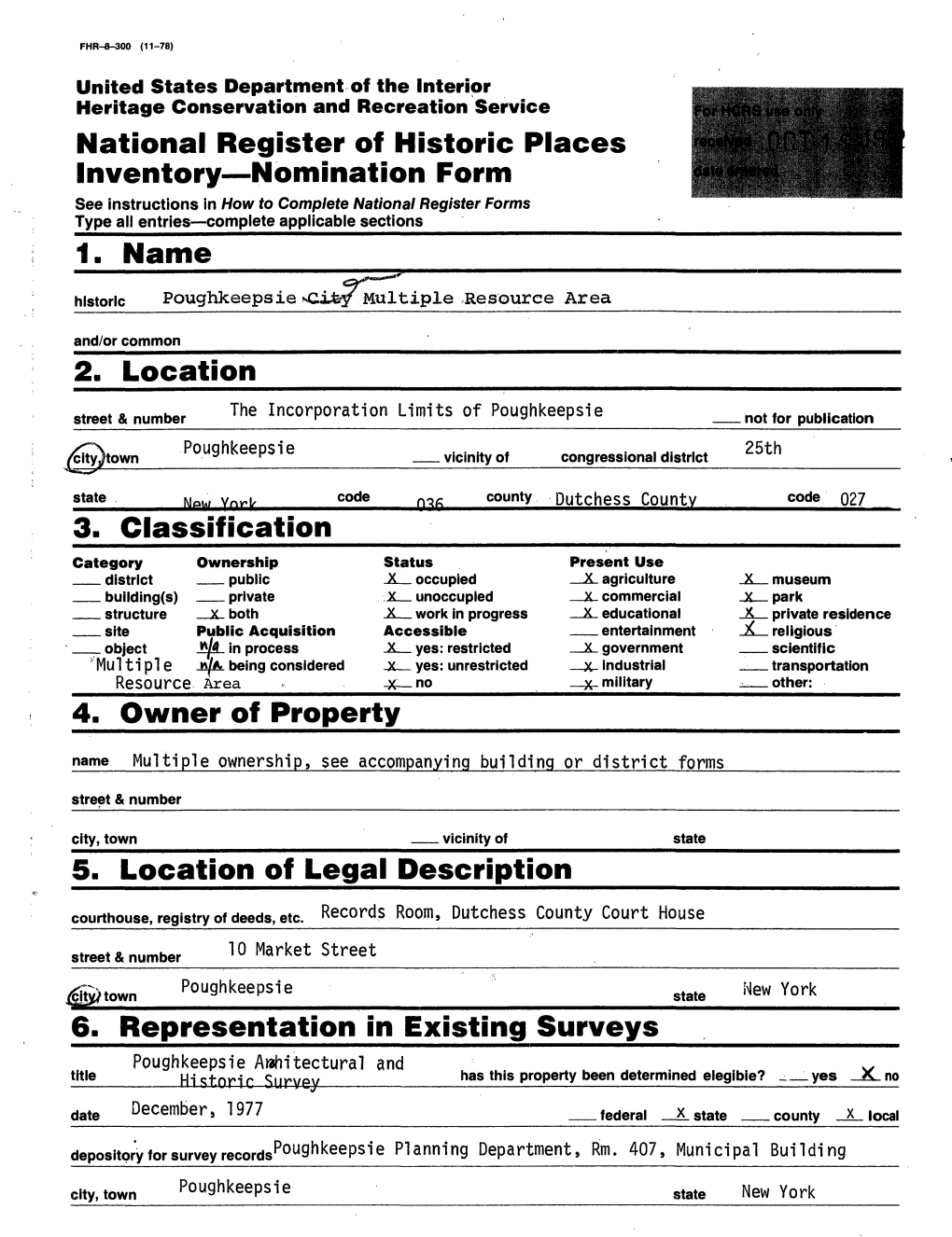 National Register of Historic Places Inventory Nomination Form 1