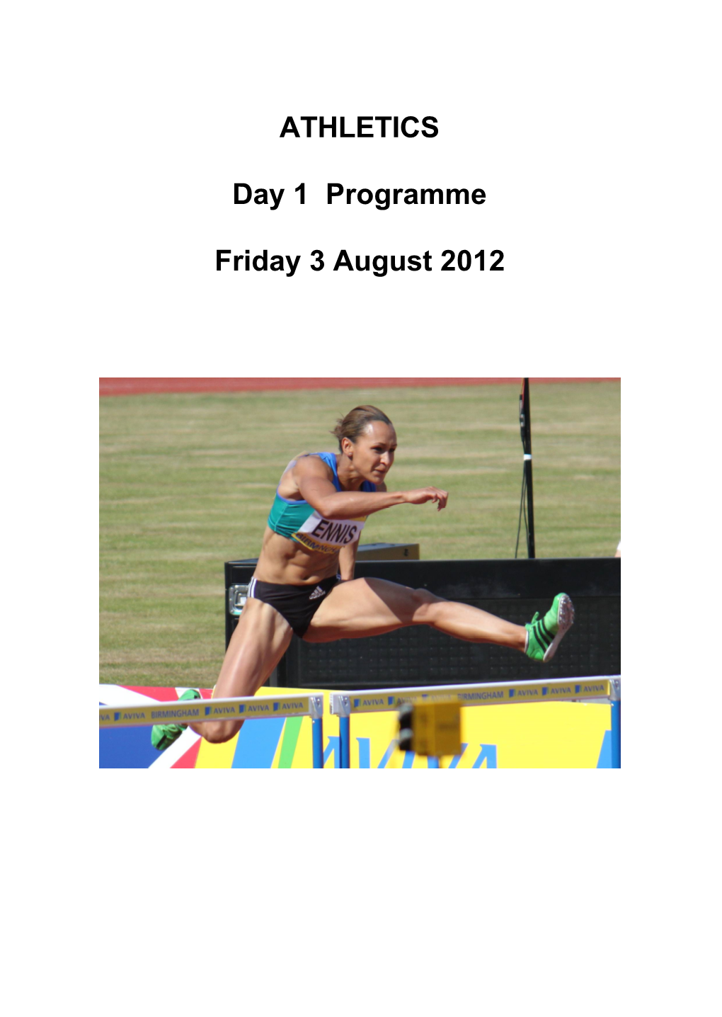 Day 1 Programme