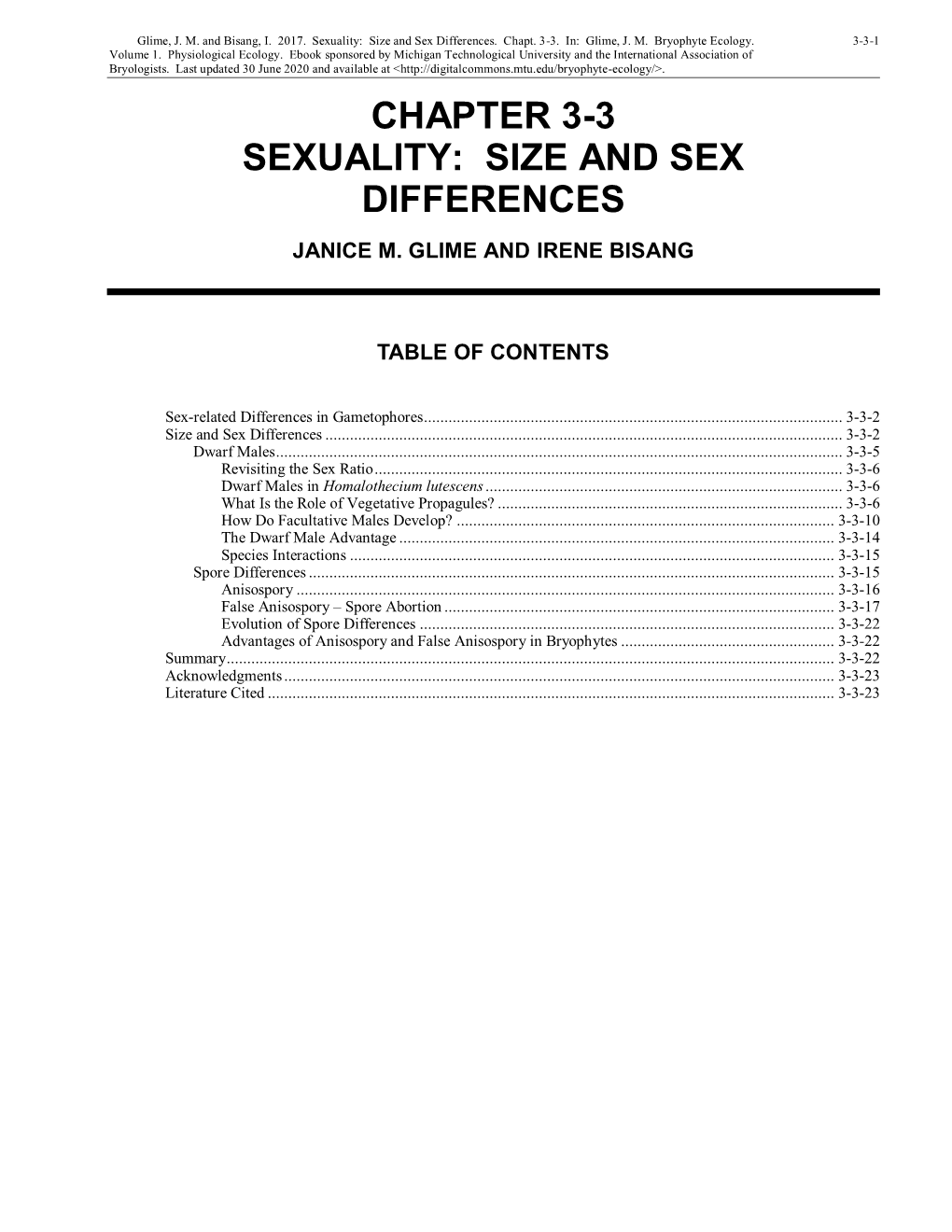 Volume 1, Chapter 3-3: Sexuality: Size and Sex Differences