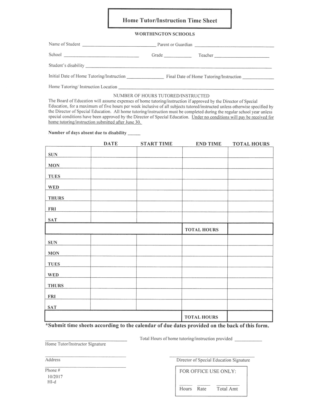 Home Instructors Timesheet 2021-2022.Pdf