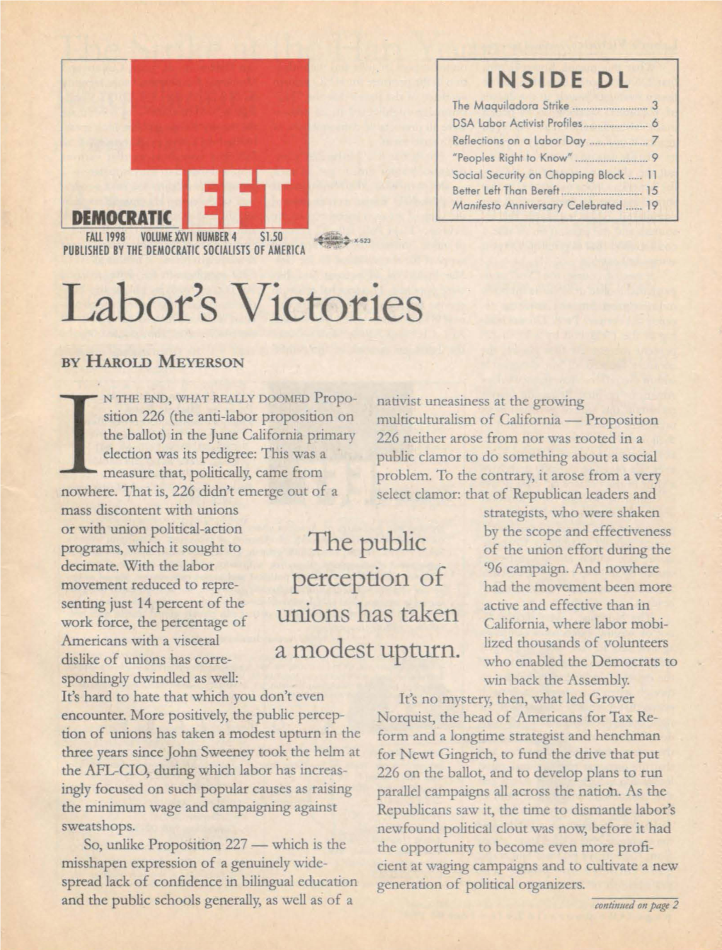 Labor's Victories