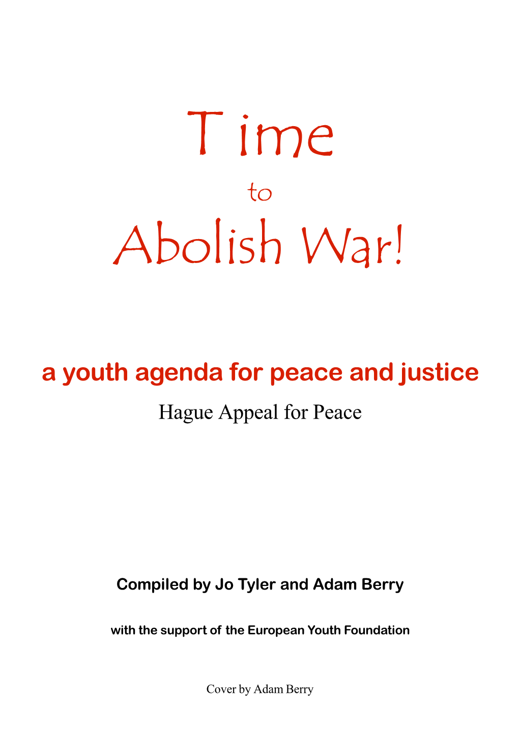 Youth Agenda for Peace and Justice Hague Appeal for Peace