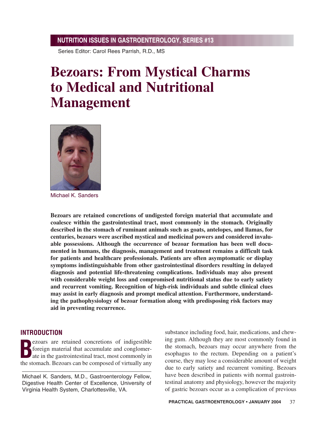 Bezoars: from Mystical Charms to Medical and Nutritional Management