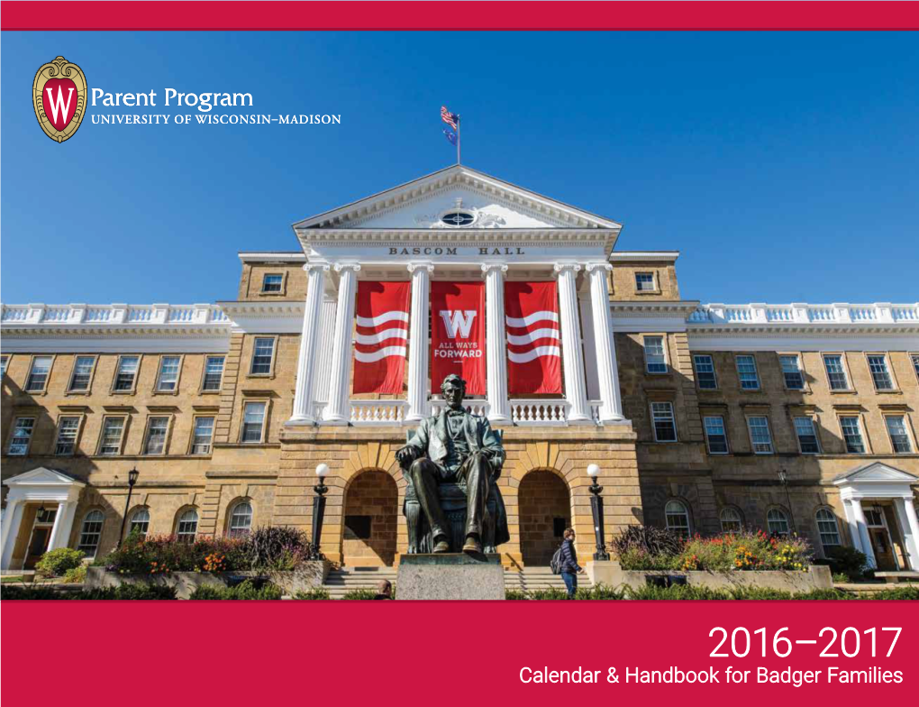 UW-Madison Parent Program Calendar 2016-17