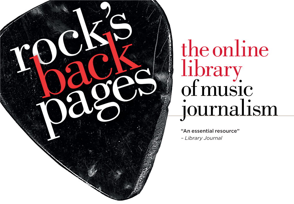 The Online Library of Music Journalism