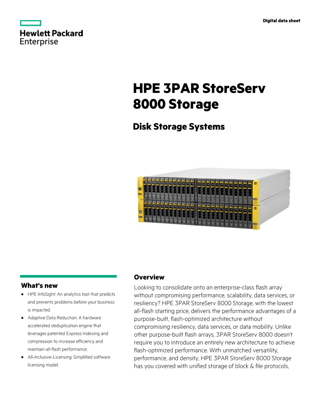 HPE 3PAR Storeserv 8000 Storage Disk Storage Systems