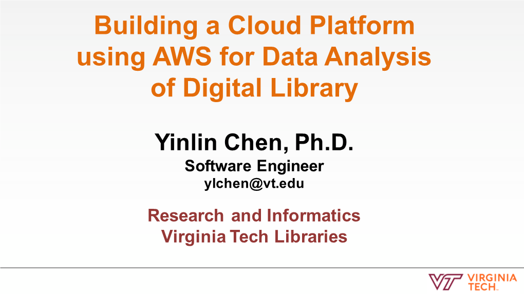 Building a Cloud Platform Using AWS for Data Analysis of Digital Library
