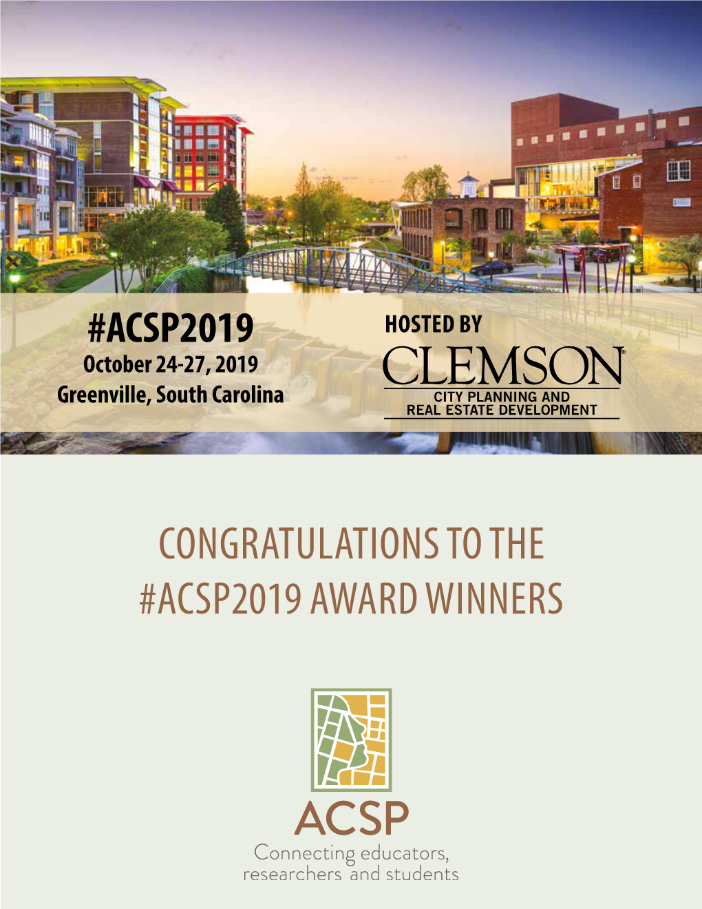 Congratulations to the #Acsp2019 Award Winners Faculty Award Winners