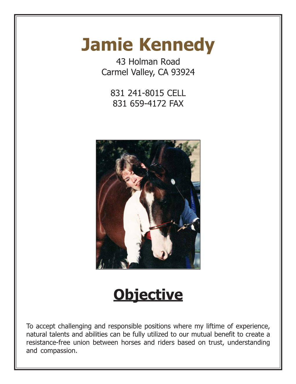 Jamie's Resume