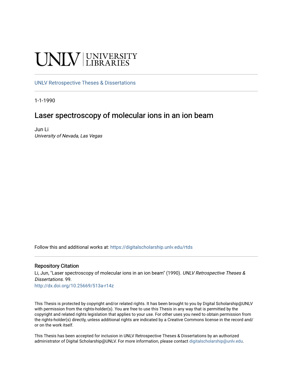 Laser Spectroscopy of Molecular Ions in an Ion Beam