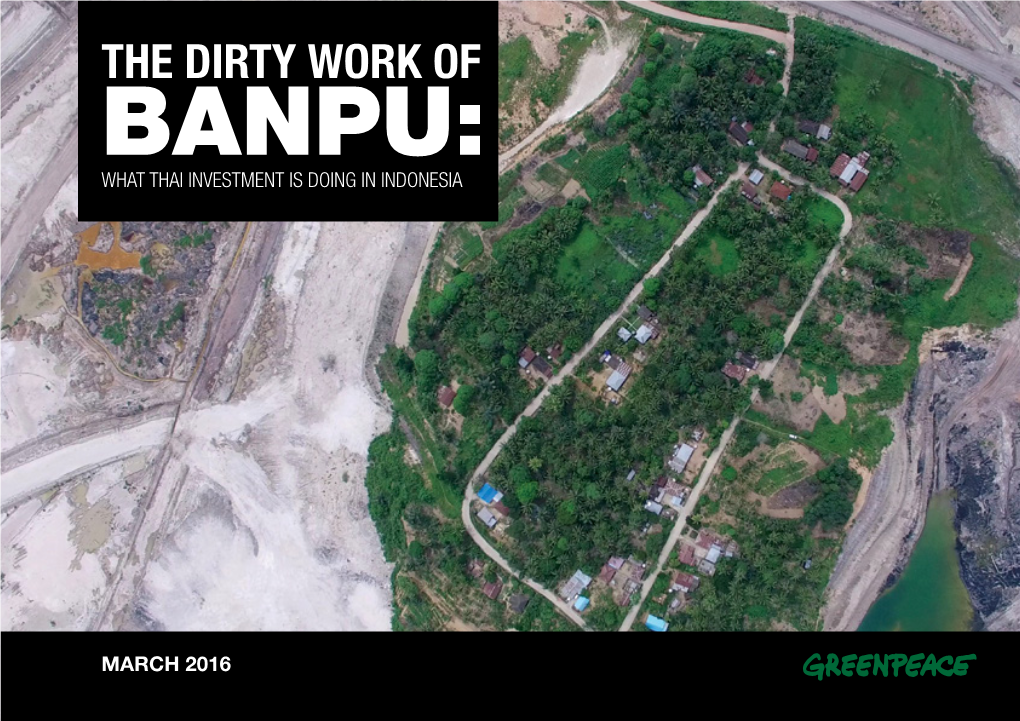 The Dirty Work of Banpu: What Thai Investment Is Doing in Indonesia