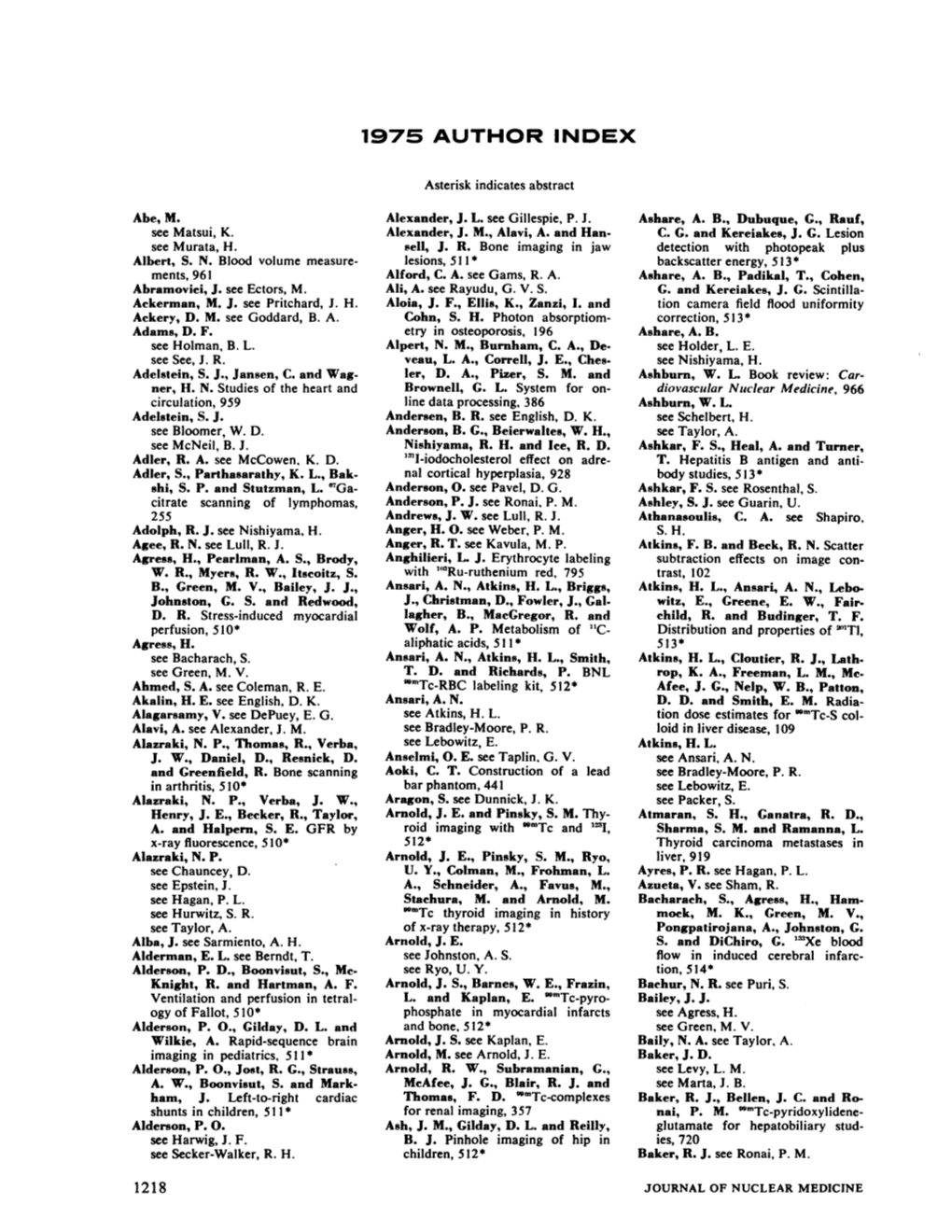 1975 Author Index