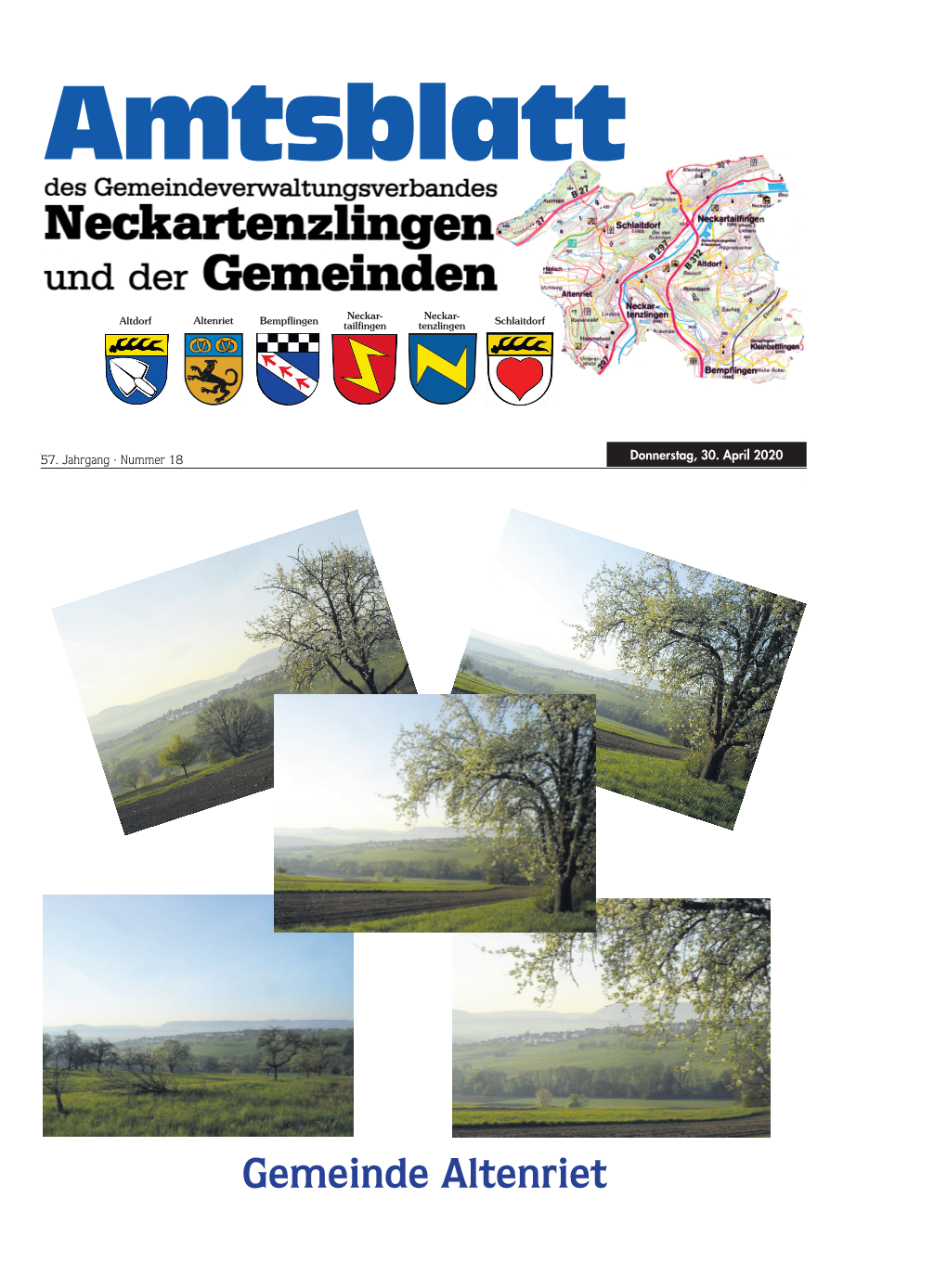 Gemeinde Altenriet Sonderveranstaltung Und Gemeindeverwaltungsverband GVV Neckartenzlingen · Nr