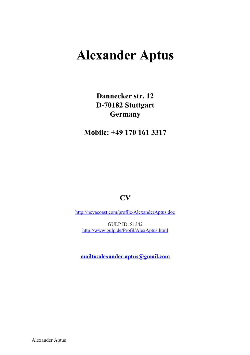 Alexander Aptus