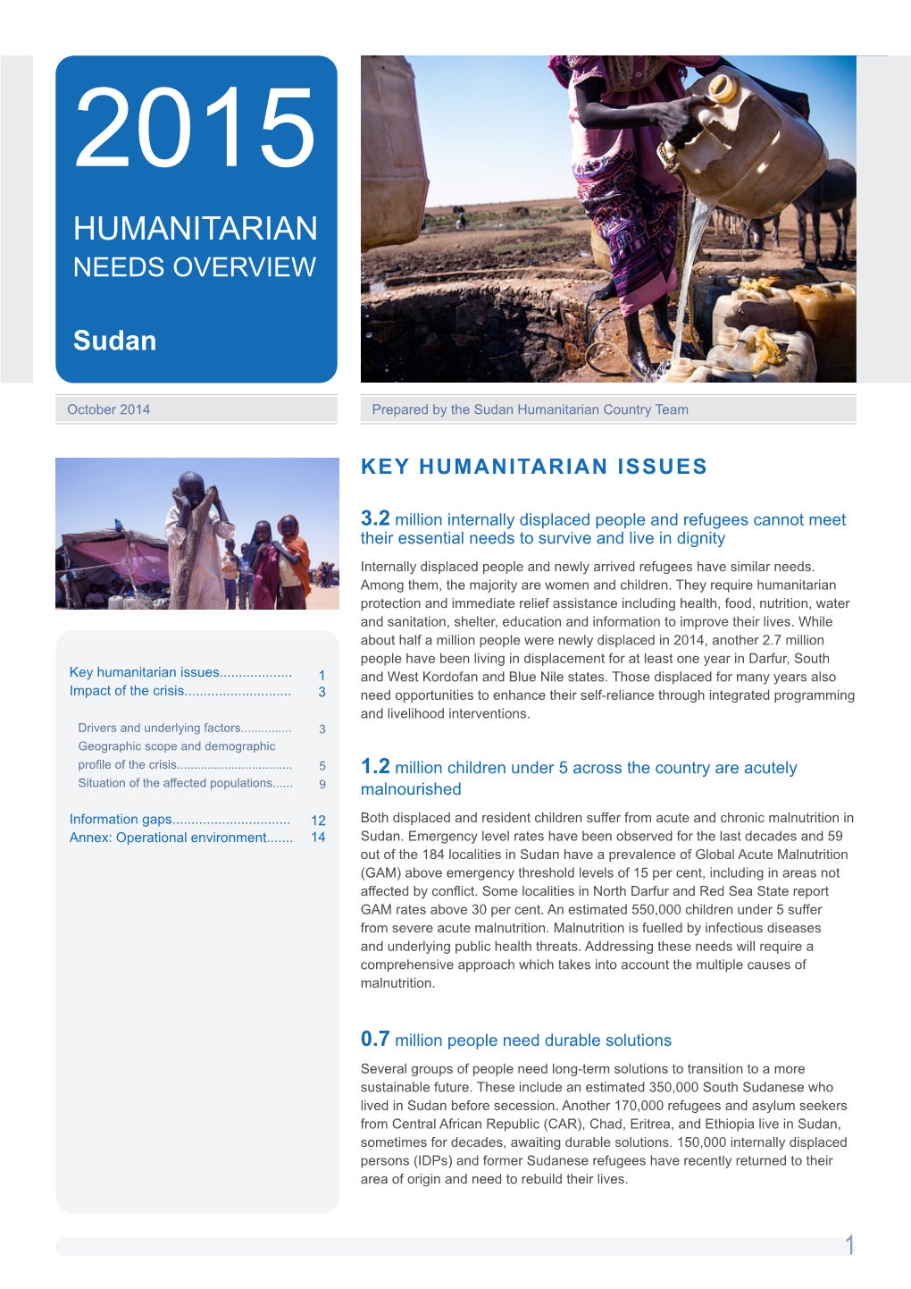 Sudan 2015 Humanitarian Nee