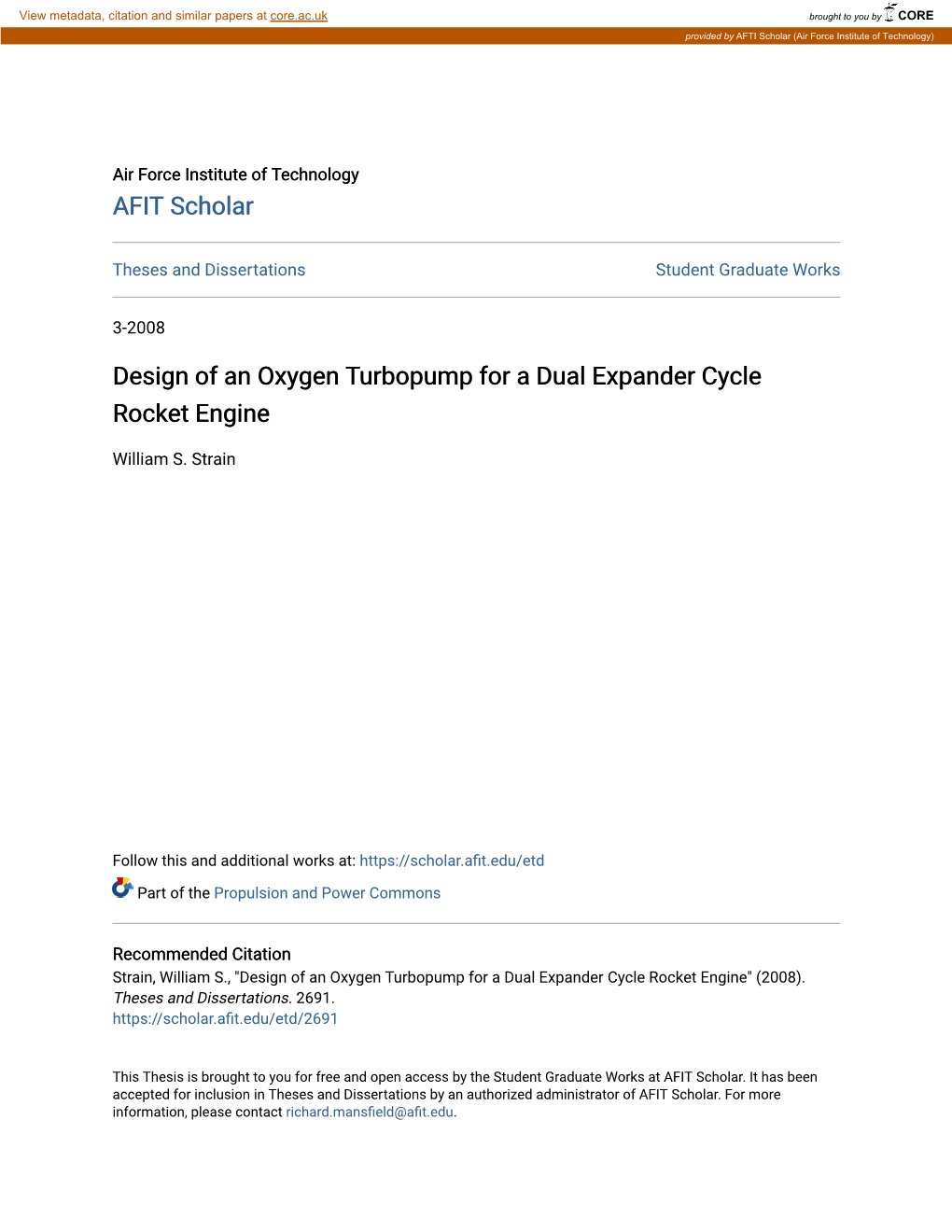 Design of an Oxygen Turbopump for a Dual Expander Cycle Rocket Engine