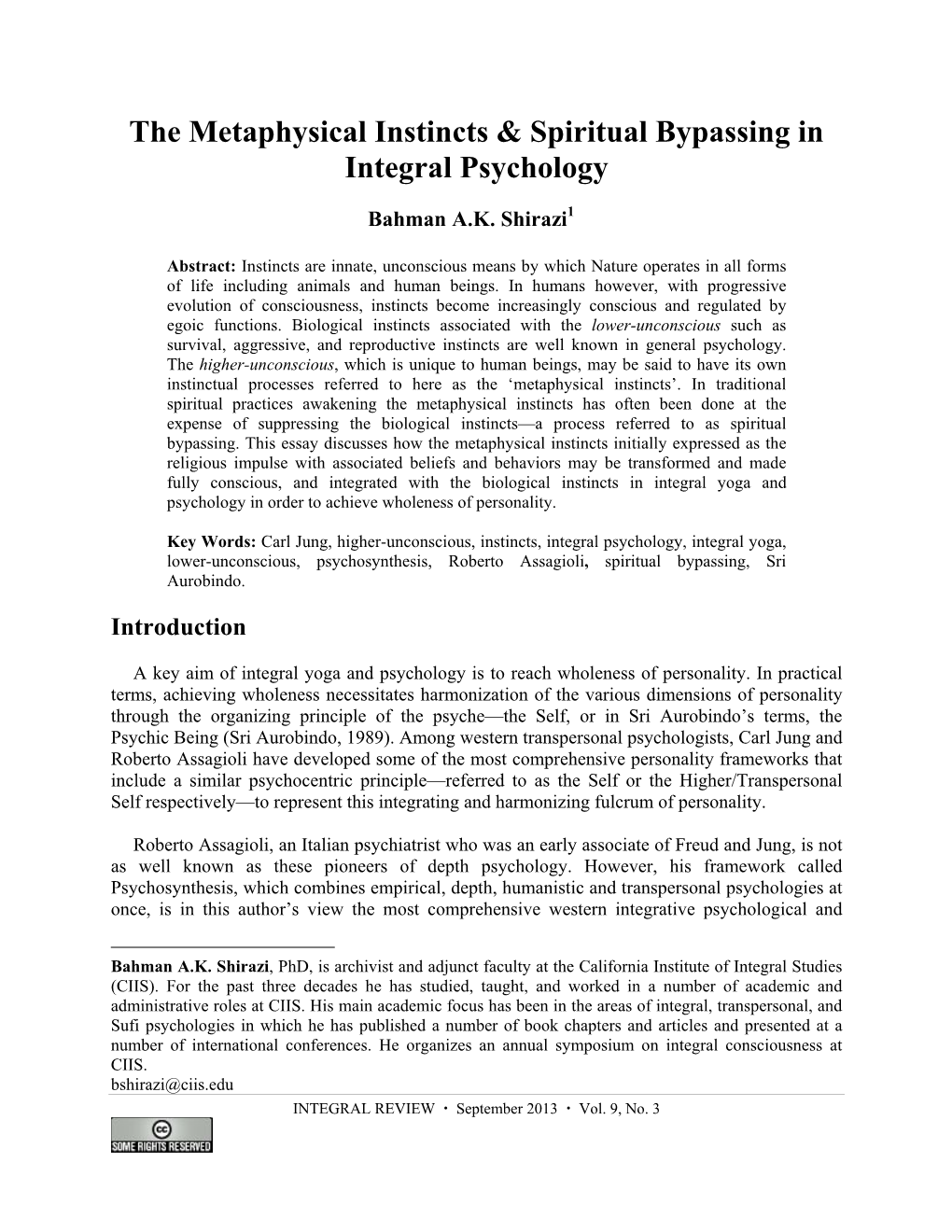 The Metaphysical Instincts & Spiritual Bypassing in Integral Psychology
