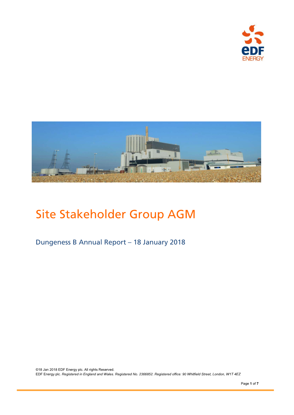 Dungeness B SSG AGM Report