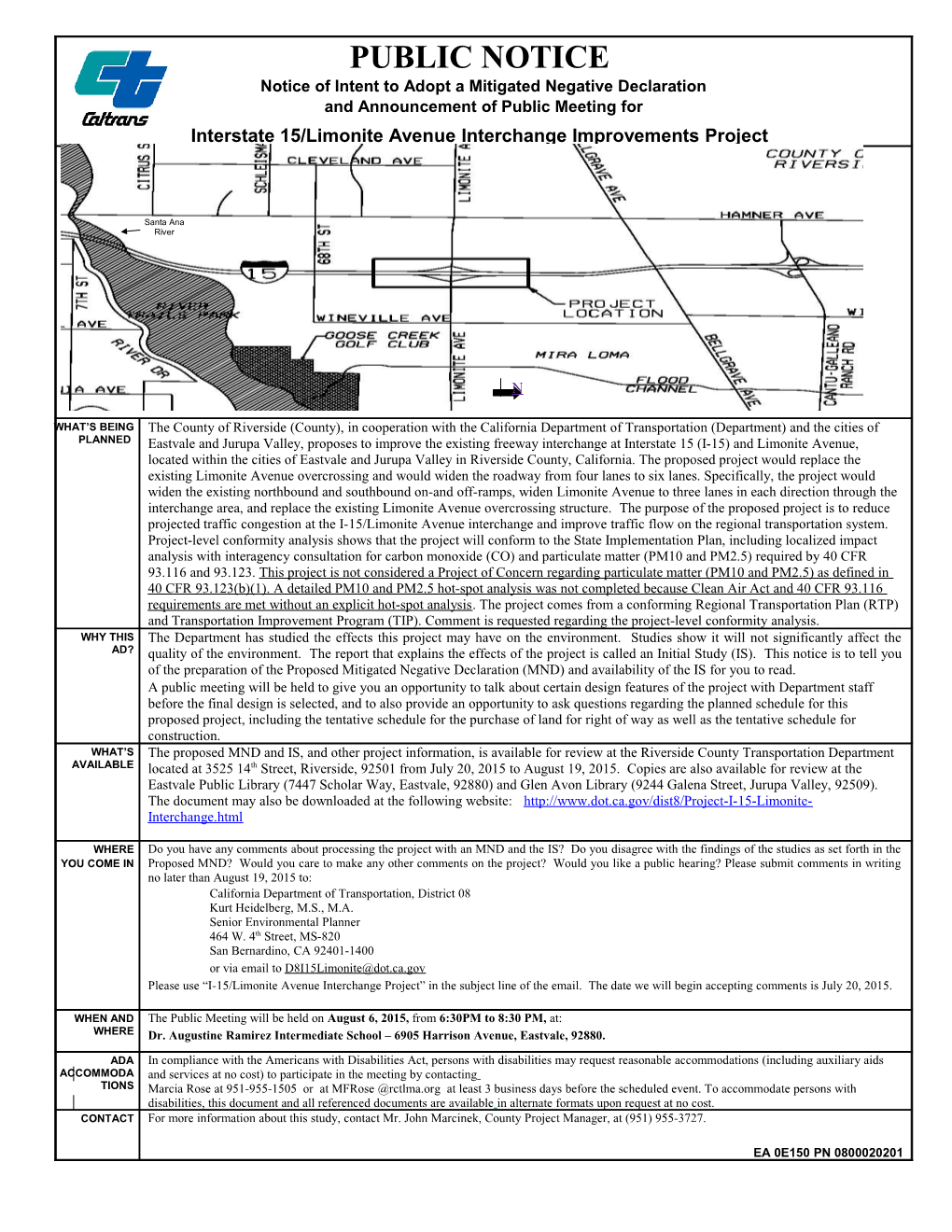 Notice of Availability